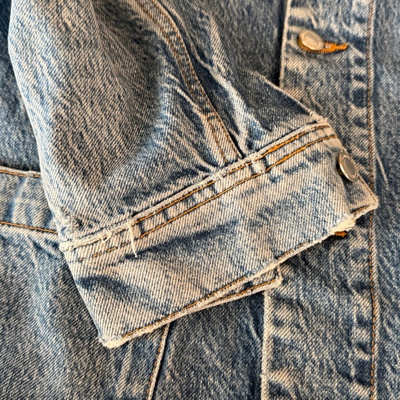 ZARA OVERSIZED BLUE DENIM JACKET L - Picture 6 of 9